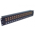 Coaxial Balun Panel 19" 32 Port 1.6/5.6 Female to RJ45 (Front Access)